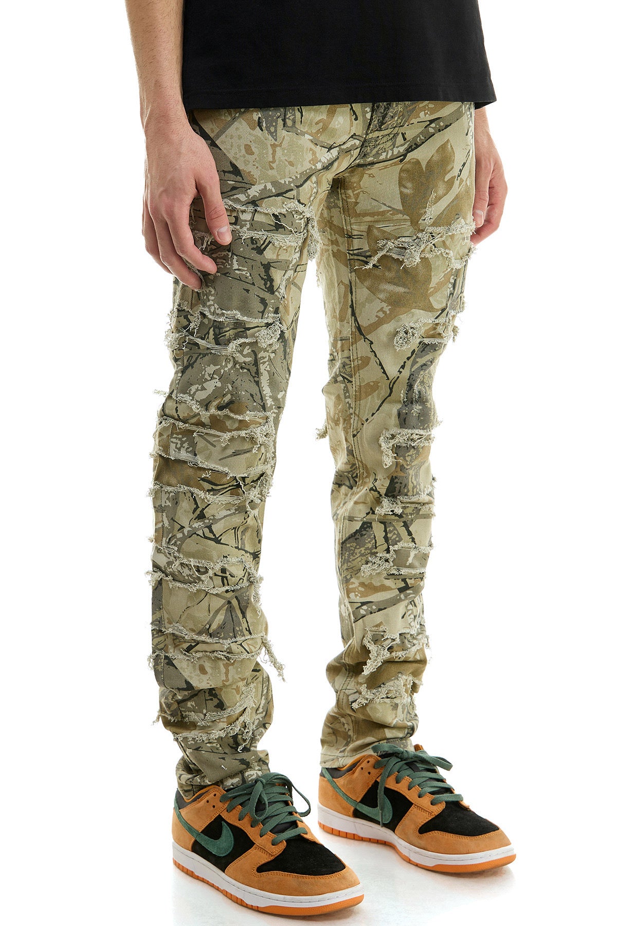 KDNK - Hunting Camo Patched Jeans