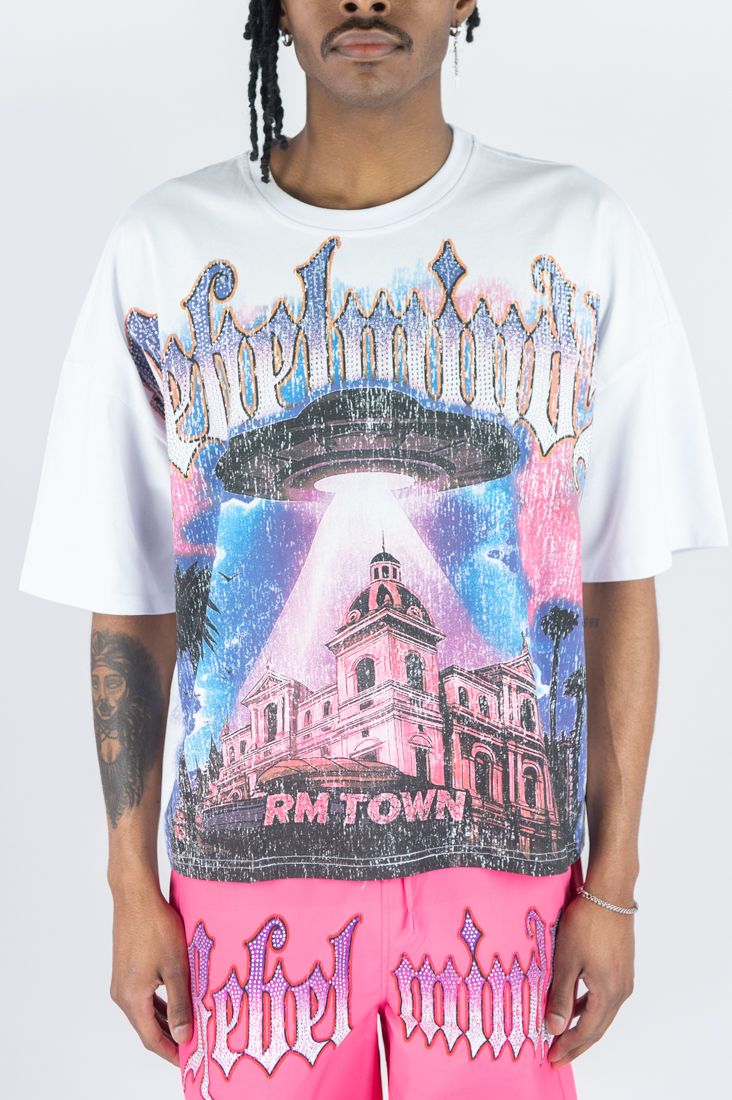 REBEL MINDS - RM TOWN RHINESTONE Short Set