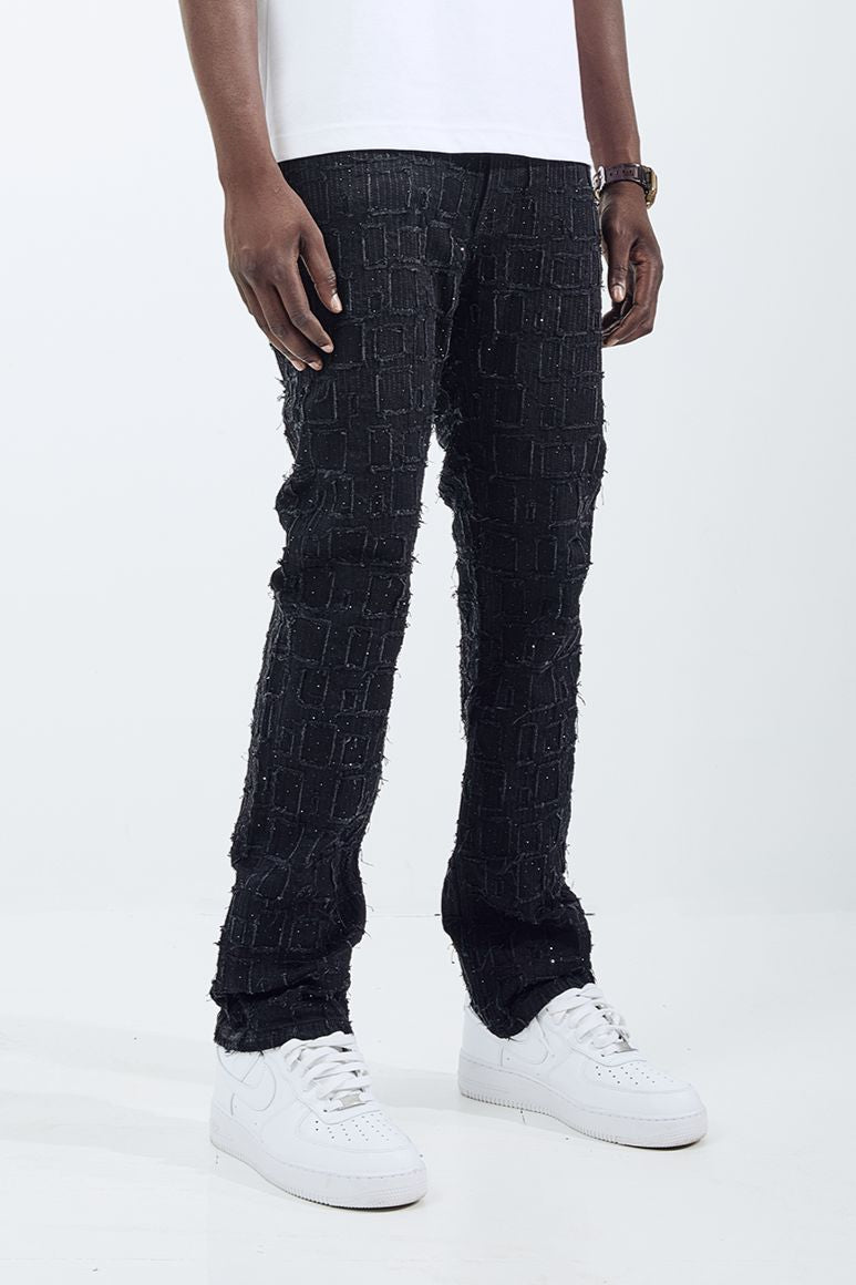 BLCK Light - MEN'S STRAIGHT FIT PATCH WORK JEANS