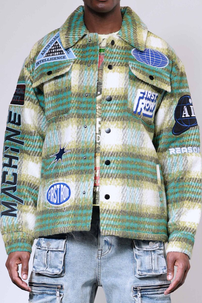 First Row - “POST HUMAN” Flannel Jacket