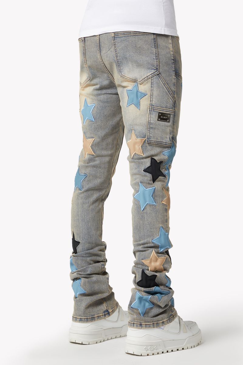 Guapi - Powder Blue Vintage Stars Denim Jean