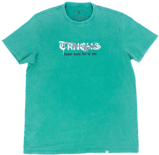 TRNCHS - "BROKEN HEART" VINTAGE TEAL TEE