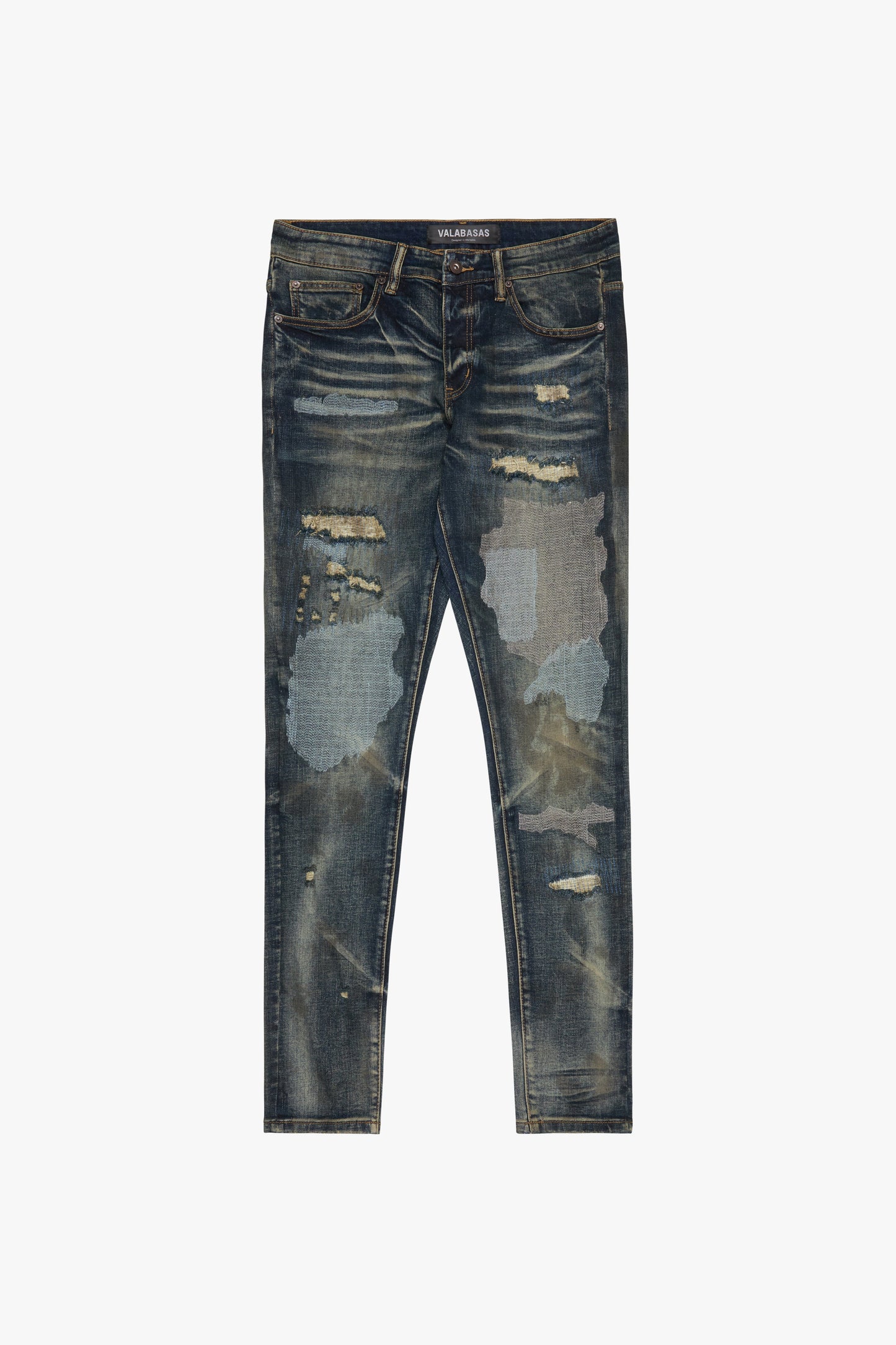 Valabasas - "SLEDGE" VINTAGE BLUE WASH SKINNY JEAN